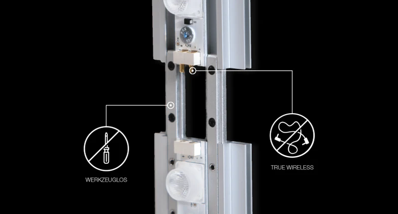 LED Textil-Spannrahmen LED Pressewand freistehend, in verschiedenen Breiten und Höhen