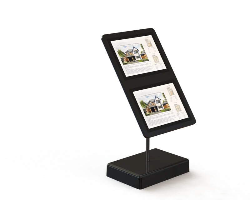 FREISTEHENDES LED-DISPLAY CLARALIGHT mit 2, 4 oder 6x DIN A3 LED Postertaschen
