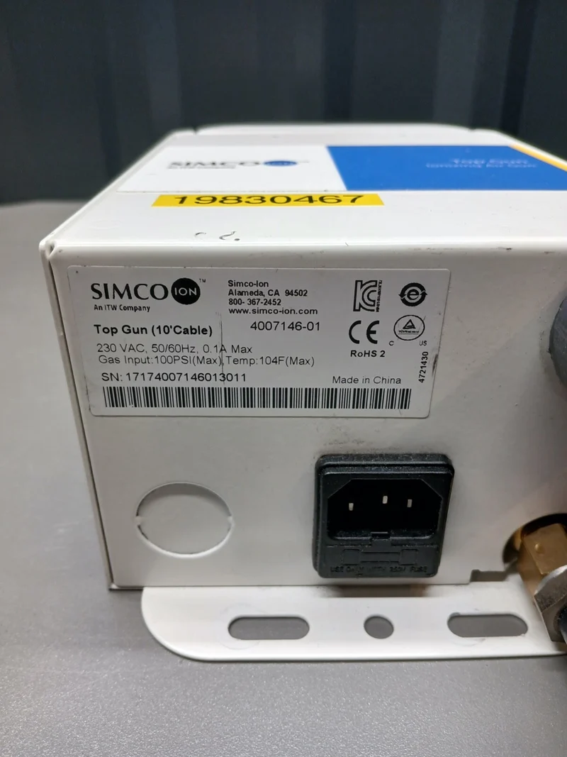 Simco-Ion Top Gun Ionisierende Luftpistole 230V 100PSI ESD Antistatik