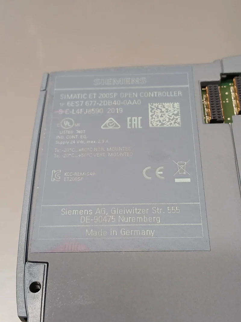 Siemens ET200SP Open Controller 6ES7677-2DB40-0AA0 CPU1515SP PC2