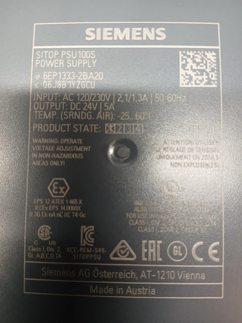 Siemens SITOP PSU100S 6EP1333-2BA20 Power Supply