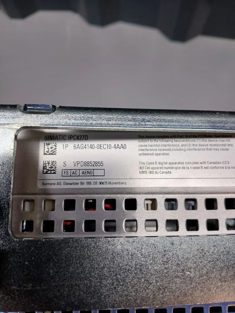 Siemens SIMATIC MICROBOX PC IPC427D 1P 6AG4140-0EC10-4AA0