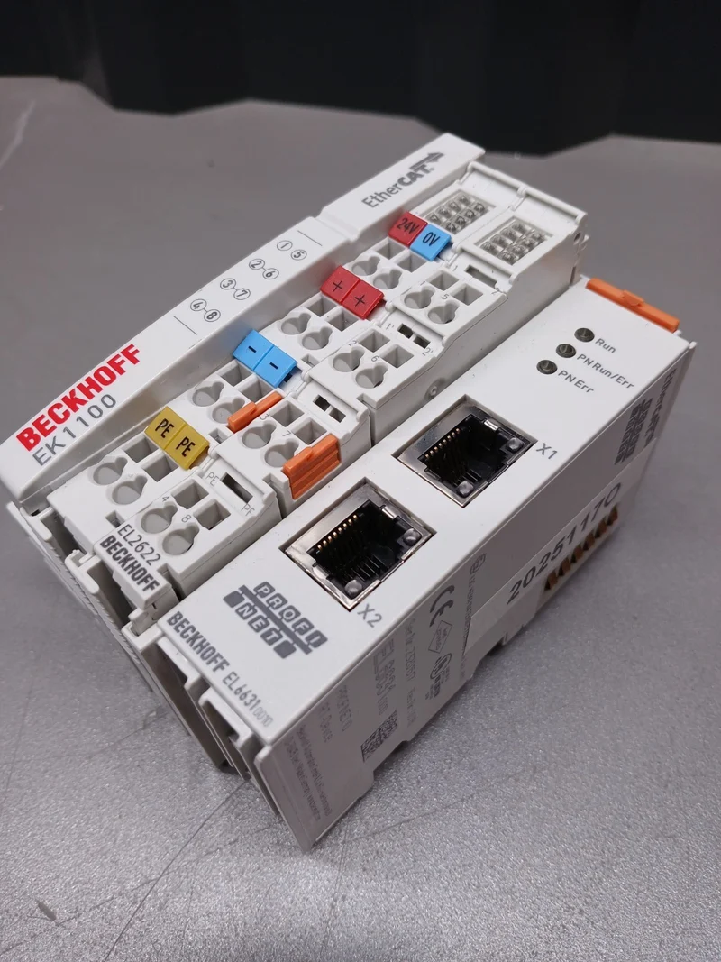 Beckhoff 1100 EtherCAT‑Buskoppler + EL6631 PROFINET‑RT Controller‑Terminal