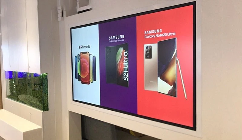 Digitaler Werbebildschirm in verschiedenen Größen 32 bis 86"