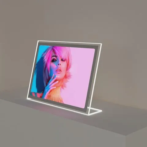 LED Acryl- Tischaufsteller Menükartenhalter