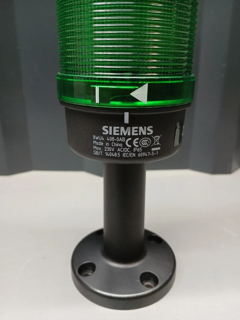 Siemens Signalleuchte 8WU4 408-0AB, grün weiss rot und Sirene