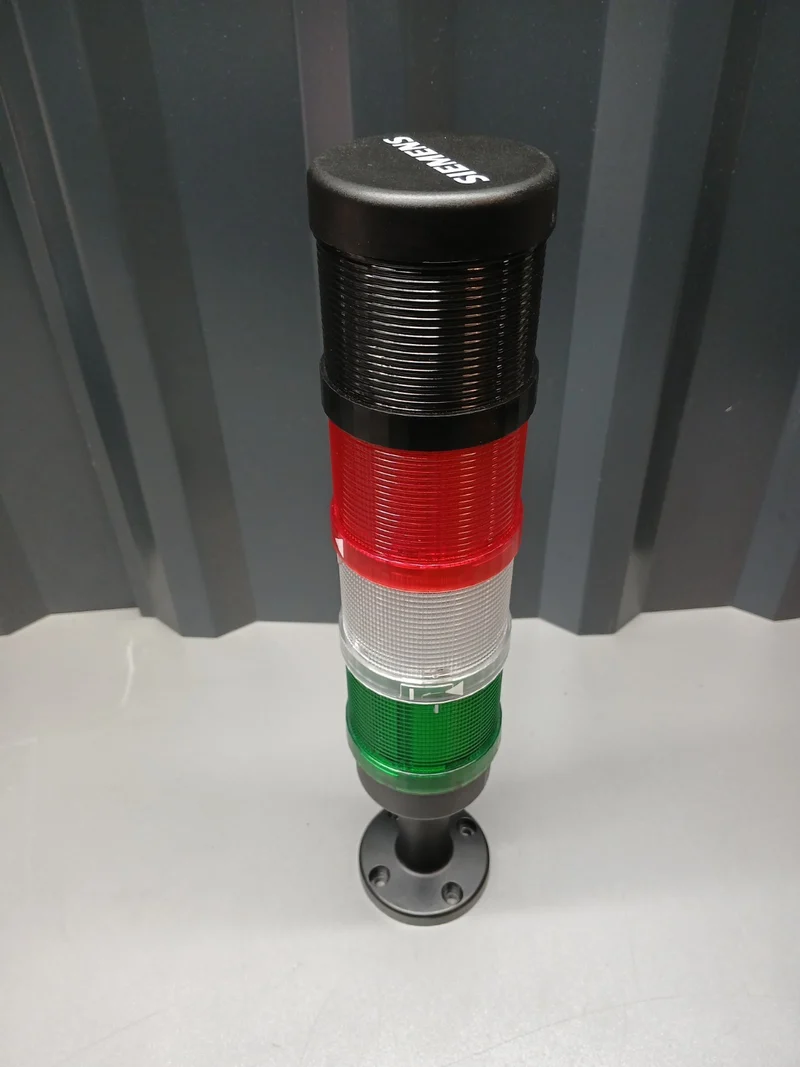 Siemens Signalleuchte 8WU4 408-0AB, grün weiss rot und Sirene