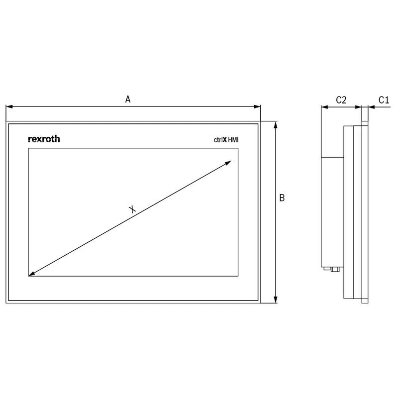 Web Panel WR2110.1-111-AA-000-NN-A1-NN ctrlX HMI Bedienfeldsteuerung (10", kapazitiver Multitouch) - R911411946