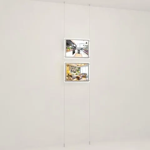 LED Werbetafeln Querformat DIN A3 - seitlicher Befestigung