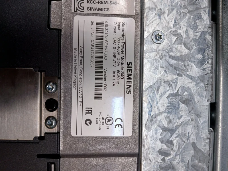 Siemens CU310 PN 1P 6SL3040-0LA01-0AA1 POWER MODUL 340 6SL3210-1SE11-7UA0A