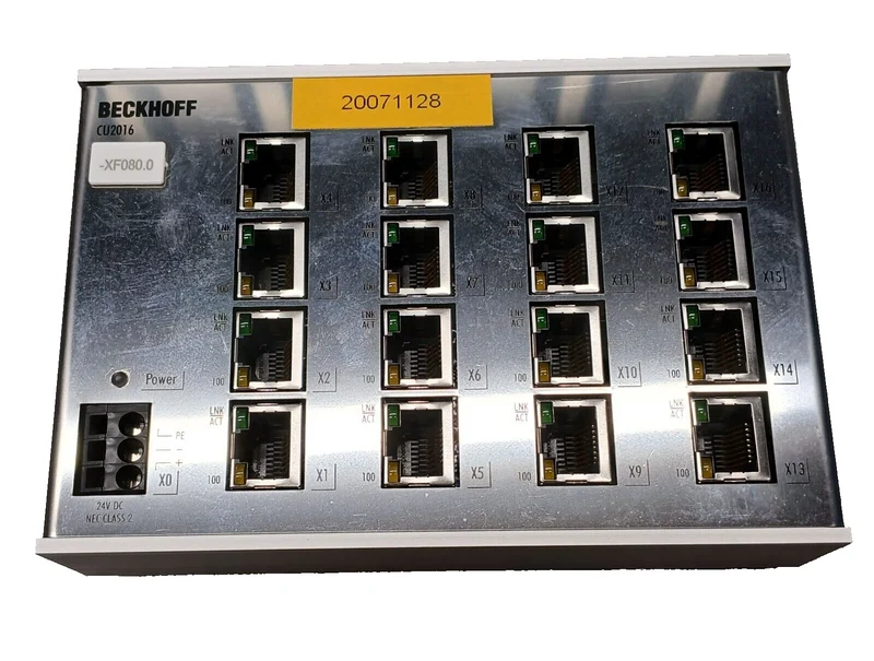 Beckhoff CU2016-0000 Ethernet Switch 16-Port 10/100 MBit/s RJ45 24V DC Top