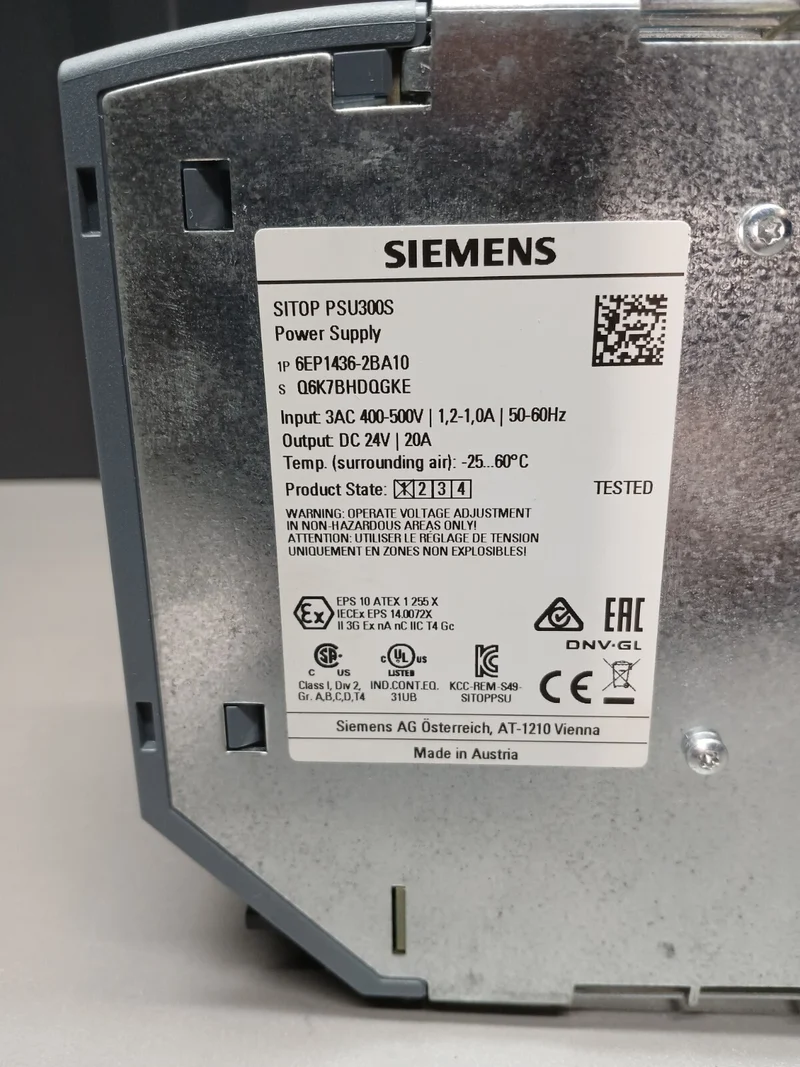 Siemens SITOP PSU300S 6EP1436-2BA10 Netzteil 24V 20A Power Supply Industrie