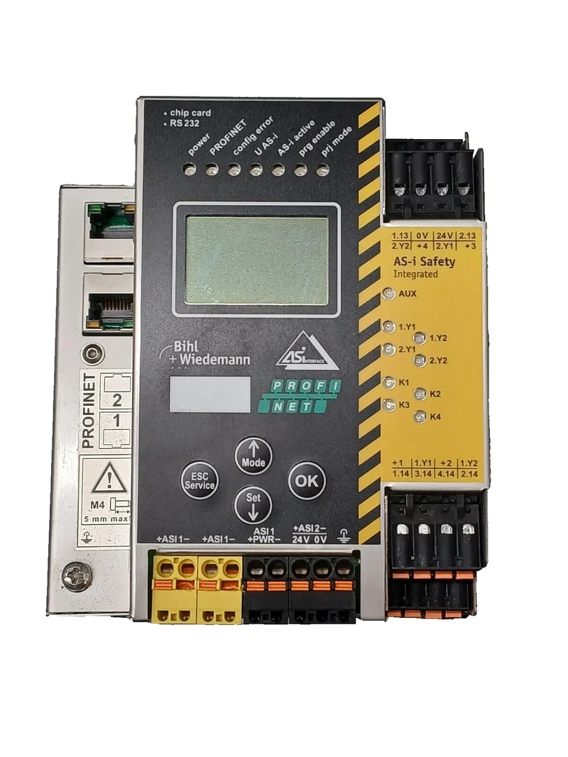 Bihl+Wiedemann BWU2307 AS-i 3.0 PROFINET Gateway Safety Monitor 30V 9W