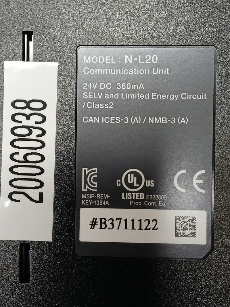Keyence N-L20 Kommunikationsmodul, 24V DC, 380mA, Ethernet & USB