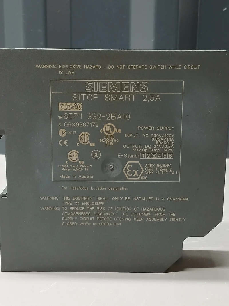 Siemens SITOP SMART 2,5A 6EP1332-2BA10 Netzteil 24V 2,5A Schaltnetzteil