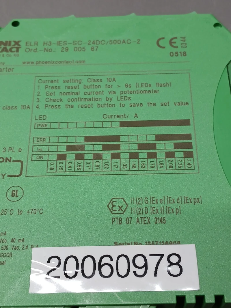 Phoenix Contact ELR H3-IES-SC 24DC/500AC-2 Hybrid-Motorschutz max. 2,4A