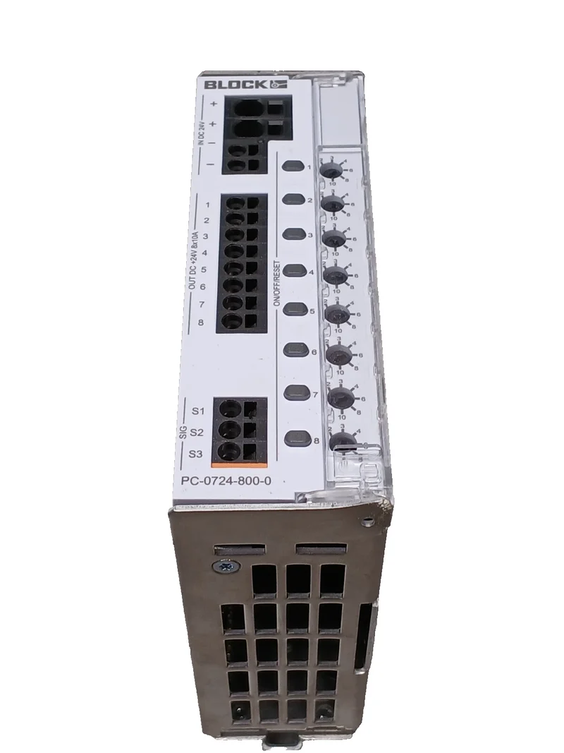 BLOCK PC-0724-800-0 Leitungsschutz 24V 8x2-10A DC Sicherung