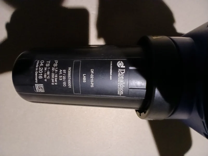 Donaldson DF-0210-MK LABS Druckluftfilter max 16 bar Gewinde 3/4 + 1x DF-0210-PS