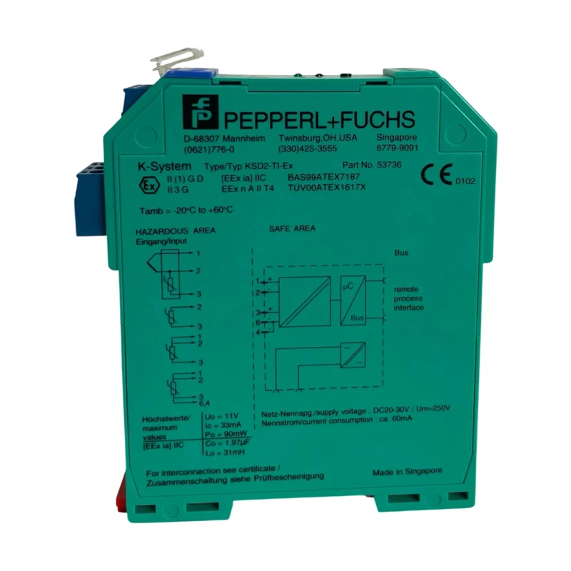Pepperl+Fuchs KSD2-TI-Ex 53736 Temperaturwandler Messumformer Ex Interface