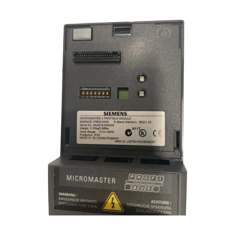 Siemens 6SE6400-1PB00-0AA0 PROFIBUS-DP Modul MM4 für Umrichter VFD Ersatz