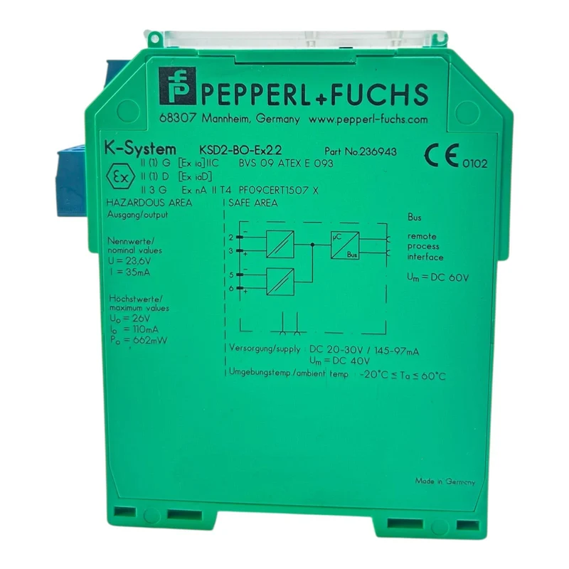 Pepperl+Fuchs Ventilsteuerbaustein KSD2-BO-Ex2.2 236943 DC20-30V/145-97mA Um=DC4