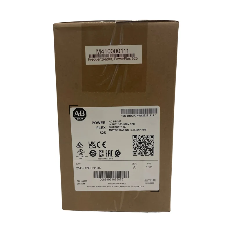 Allen Bradley 25B-D2P3N104 PowerFlex 525 VFD 480VAC 3-Ph 1.0HP IP20 Ersatzteil