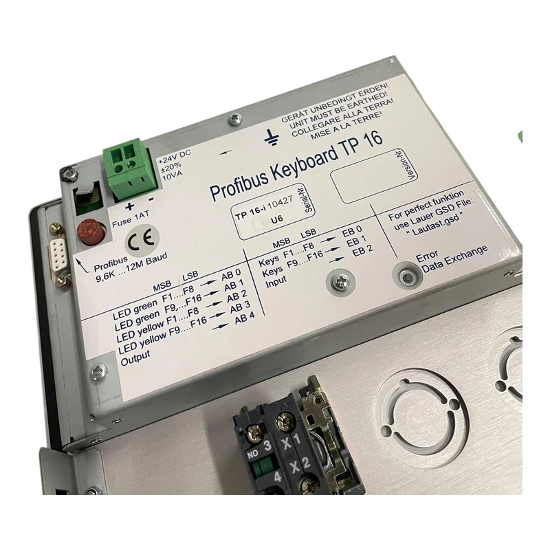 Lauer TP 16-i 10427 Profibus Keyboard Bedienterminal Bedienfeld Industrie