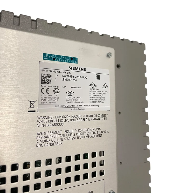 Siemens SIMATIC Flat Panel 19" MT V1+ SPS-Bedienpanel 6AV7863-6MA10-1AA0