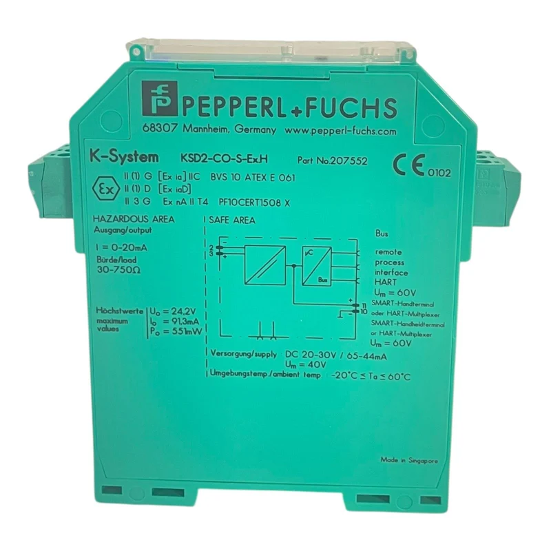 Pepperl+Fuchs Ausgangstrennwandler P+F KSD2-CO-S-Ex.H 207552 DC20-30V/65-44mA