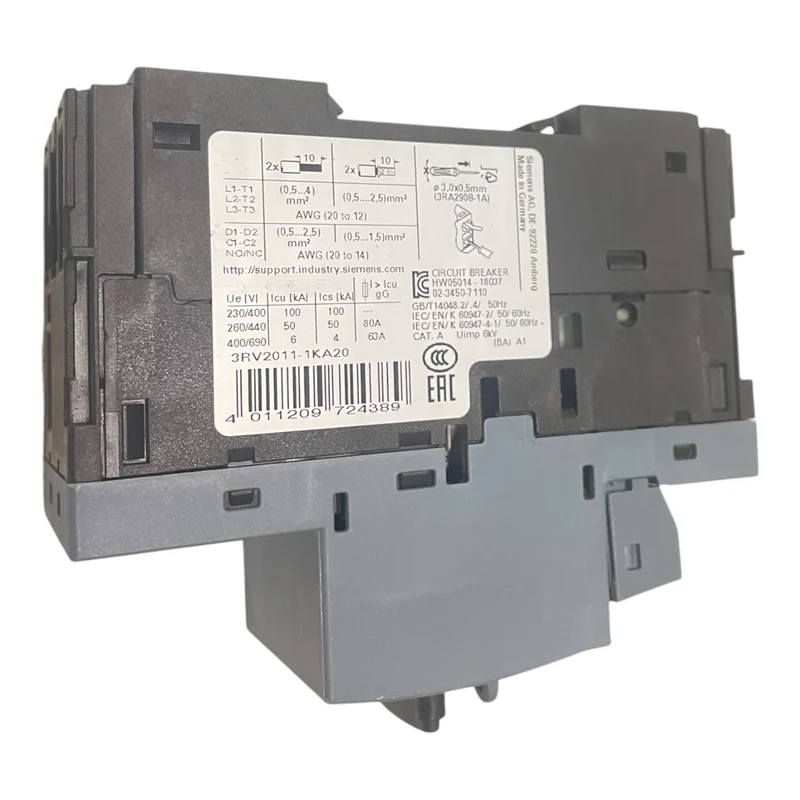 Siemens SIRIUS Motorschutzschalter für Industrie Einsatz 3RV2011-1KA20