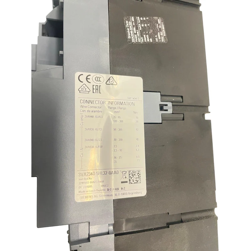 Siemens Leistungsschalter 3-polig 400A 55kA Siemens Schalter 3VA2340-5HL32-0AA0