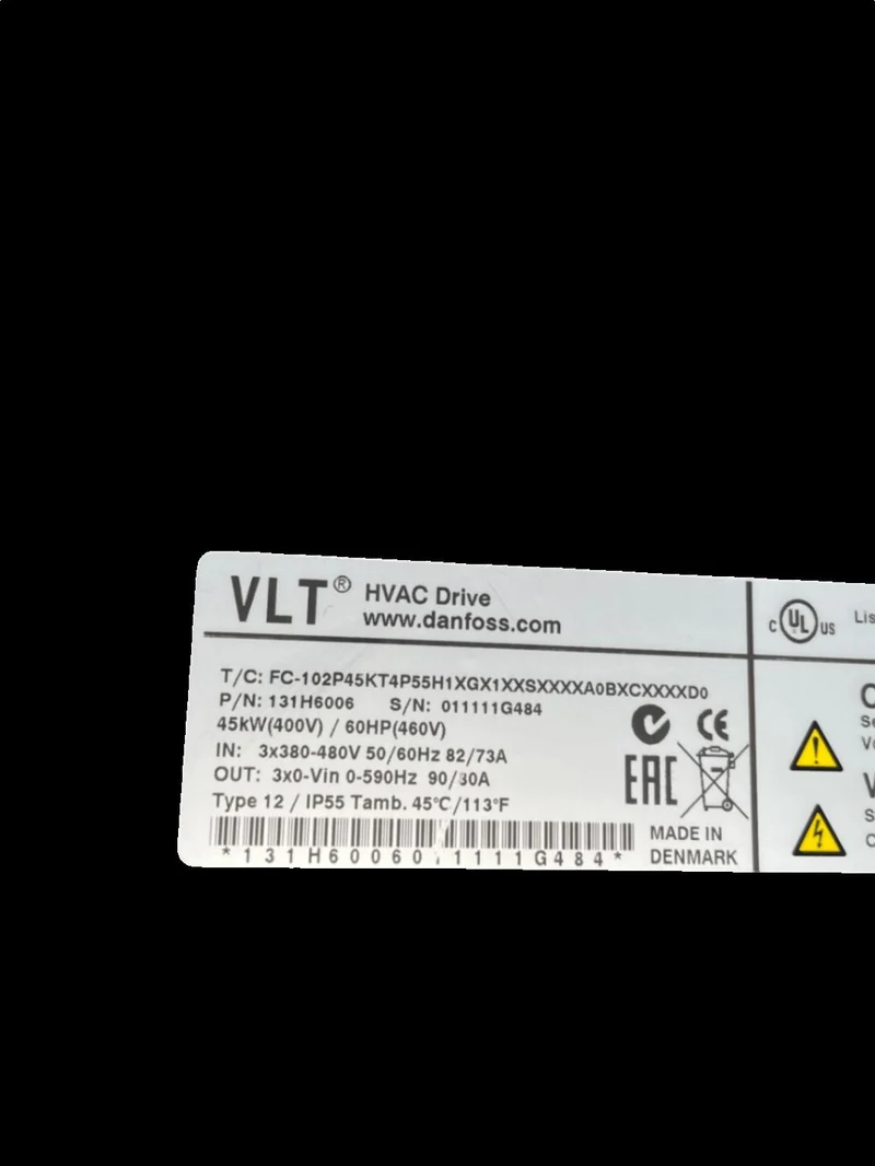 Danfoss Frequenzumrichter 45kW 134F3060 FC-102P45KT4P55H1TGX1XXSXXXALBXCXXXXD0