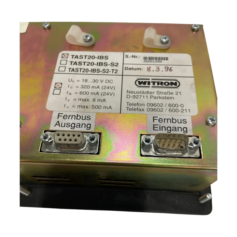 Witron Bedienterminal Tastatur Industrie Einsatz TAST20-IBS Industrie Panel
