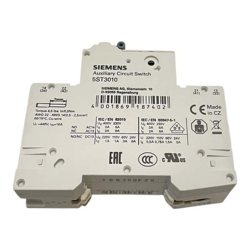 Siemens Leitungsschutzschalter 230/400V 10kA 1-polig 5SY4110-7 Industrie Einsatz