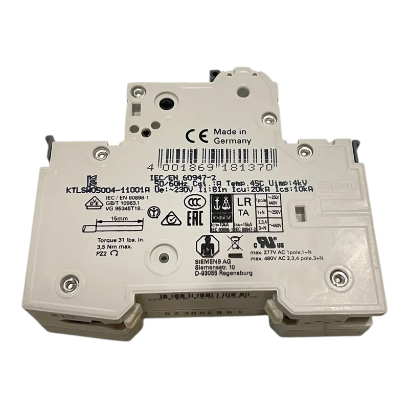 Siemens Leitungsschutzschalter 230/400V 10kA 1-polig 5SY4110-7 Industrie Einsatz