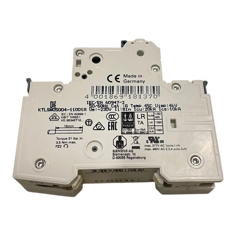 Siemens Leitungsschutzschalter 230/400V 10kA 1-polig 5SY4110-7 Industrie Einsatz
