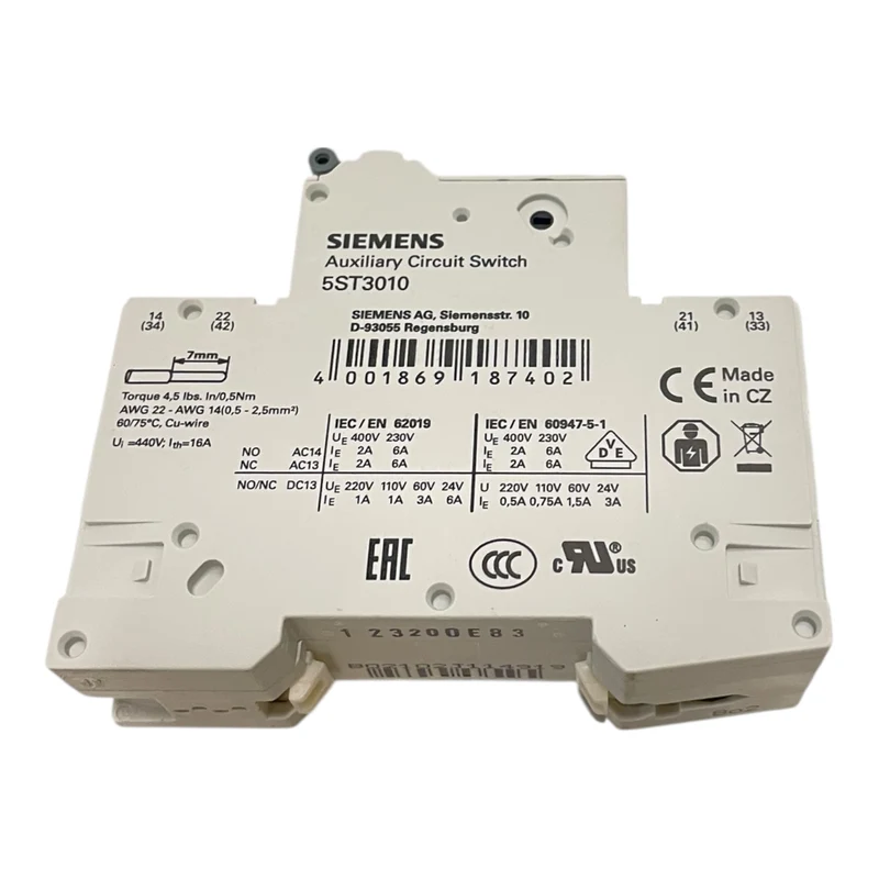 Siemens Leitungsschutzschalter 230/400V 10kA 1-polig 5SY4102-6 Industrie Einsatz