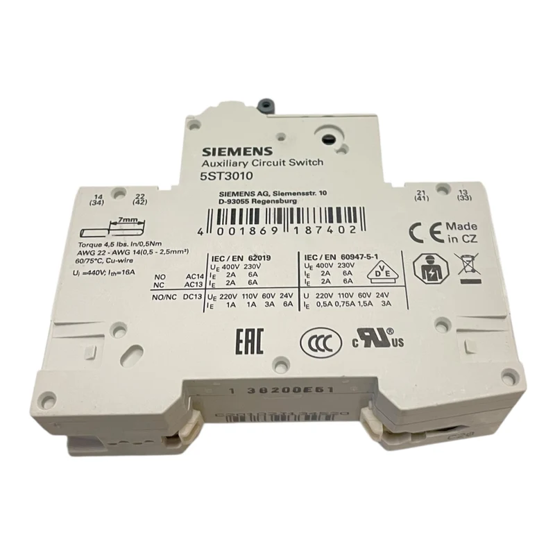 Siemens Leitungsschutzschalter 230/400V 10kA 5SY4120-7 für industriellen Einsatz
