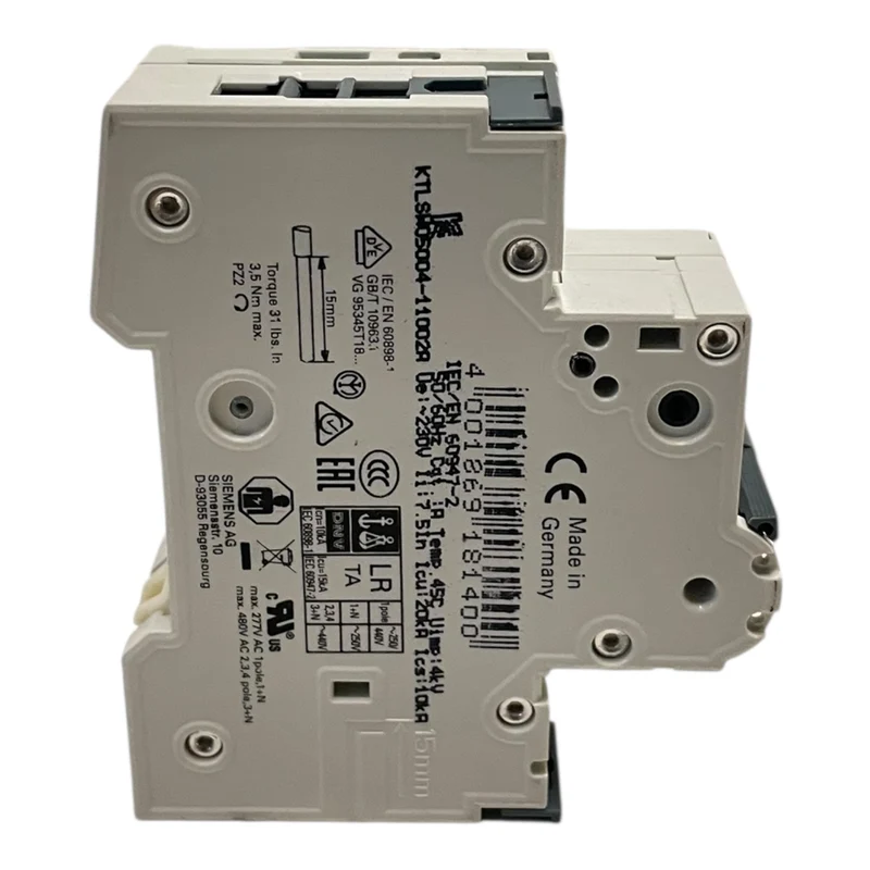 Siemens Leitungsschutzschalter 230/400V 10kA 5SY4120-7 für industriellen Einsatz