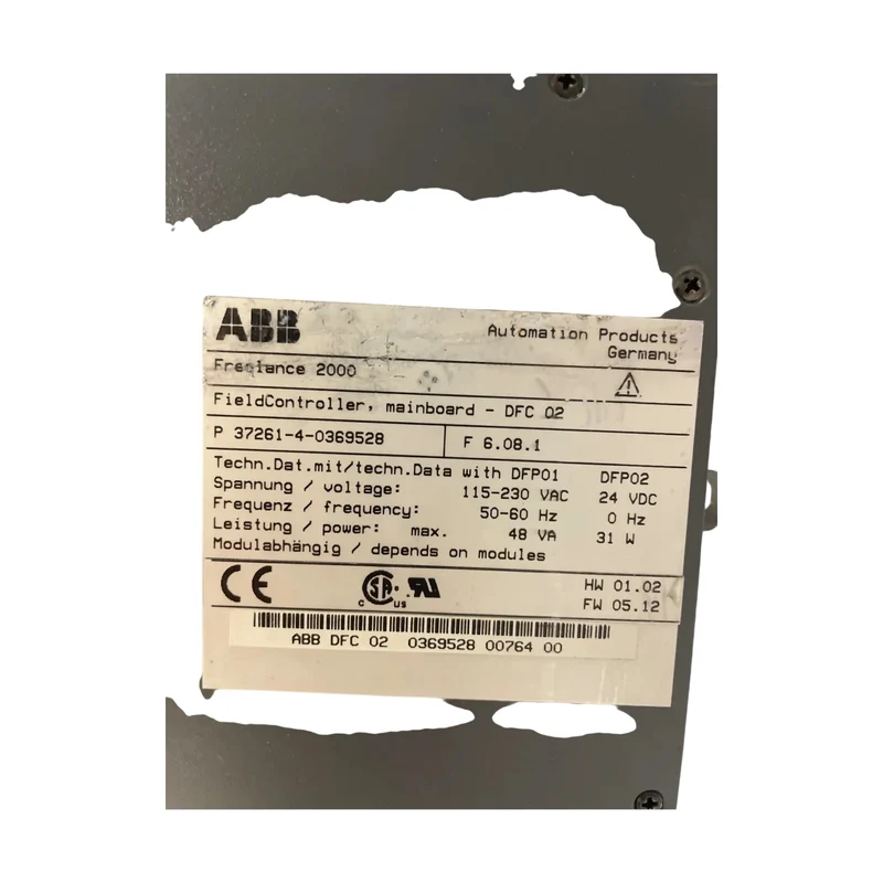ABB Freelance 2000 FieldController DFC 02 37261-4-0369528 Profibus DPV1 SPS