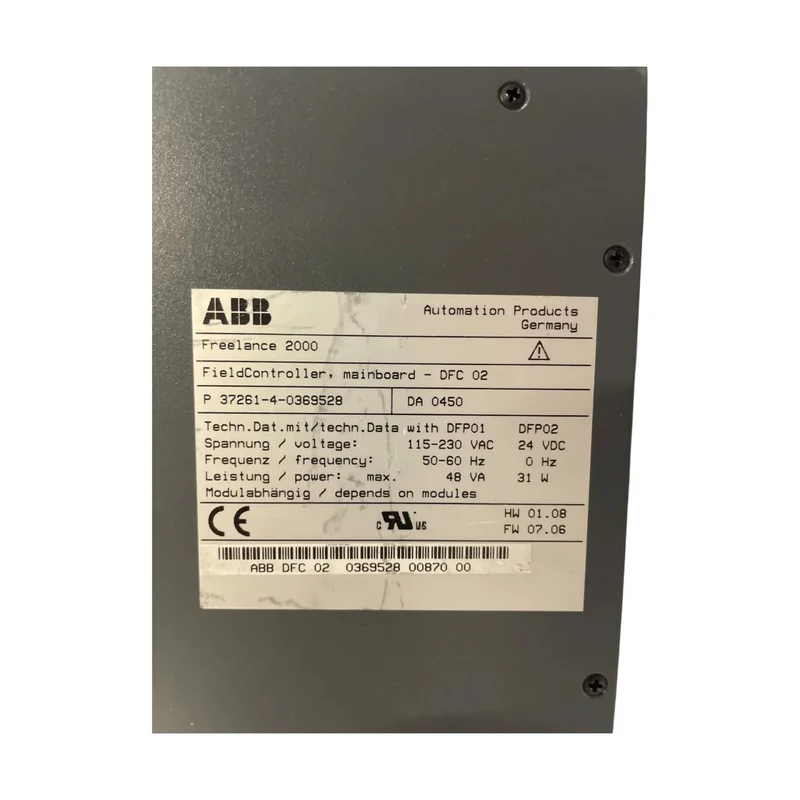 ABB Freelance 2000 FieldController DFC 02 37261-4-0369528 Profibus DPV1 SPS