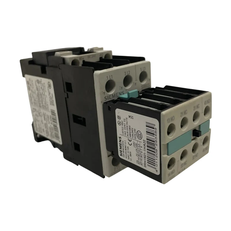 Siemens Leistungsschütz 5,5kW 12A 24V DC 2S+2Ö S0 3RT1024-1BB44 3RH1921-1HA22