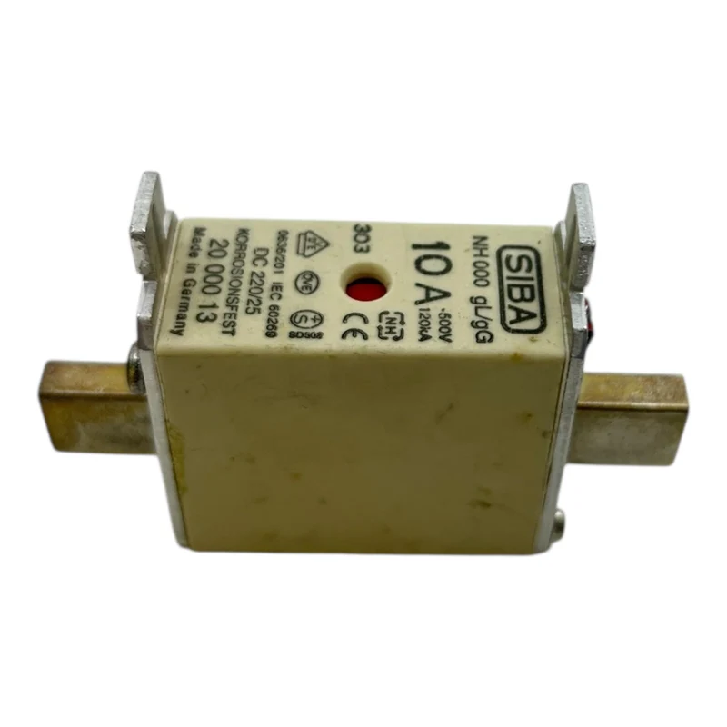 SIBA NH000 Sicherung 10A 500V gL/gG 120kA Korrosionsfest 20 000 13 VE:3stk