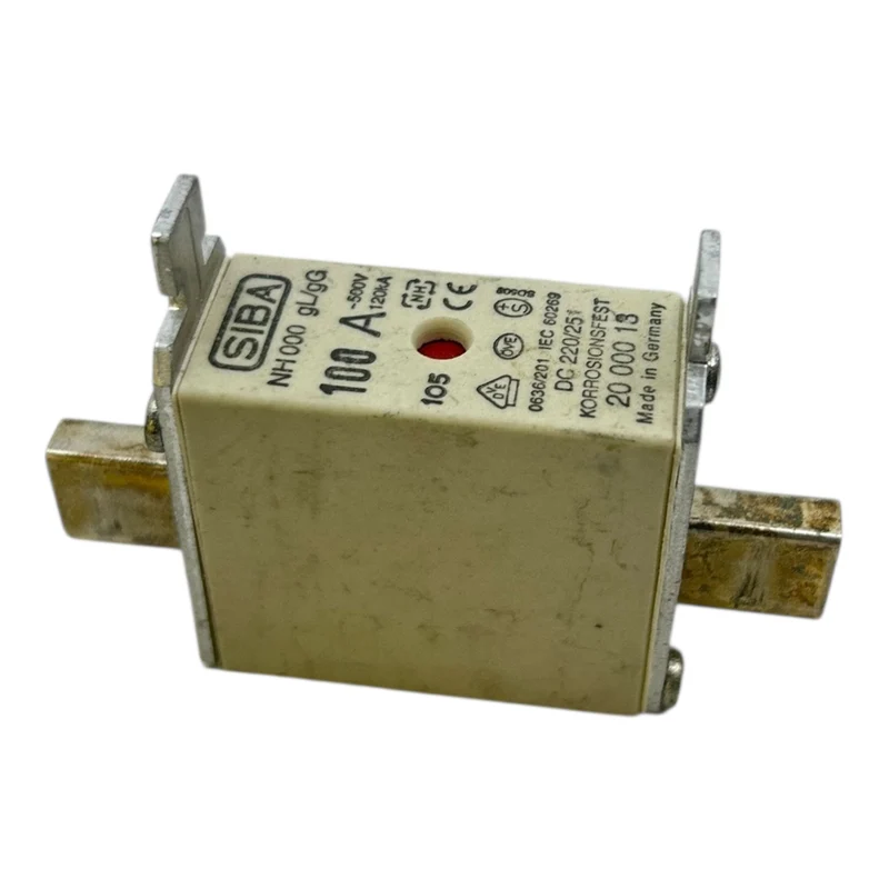 SIBA NH000 Sicherung 100A 500V gL/gG 120kA Korrosionsfest 20 000 13 VE:3stk