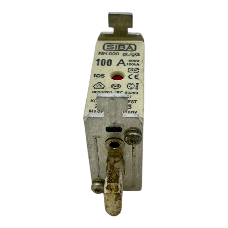 SIBA NH000 Sicherung 100A 500V gL/gG 120kA Korrosionsfest 20 000 13 VE:3stk