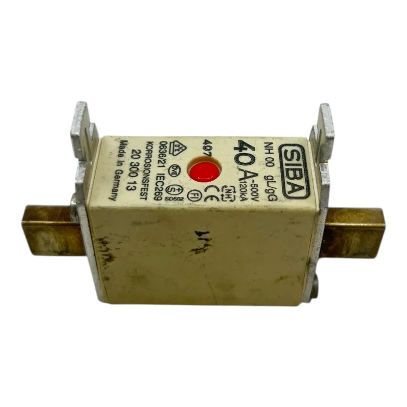 SIBA NH00 Sicherung 40A 500V gL/gG 120kA Korrosionsfest 20 300 VE:4stk Industrie