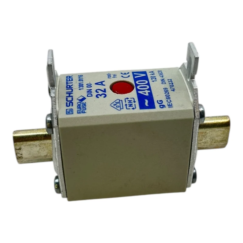 Schurter NH00 Sicherung 32A 400V gG 120kA rostfrei 1301.0116 Eurofuse VE: 5stk