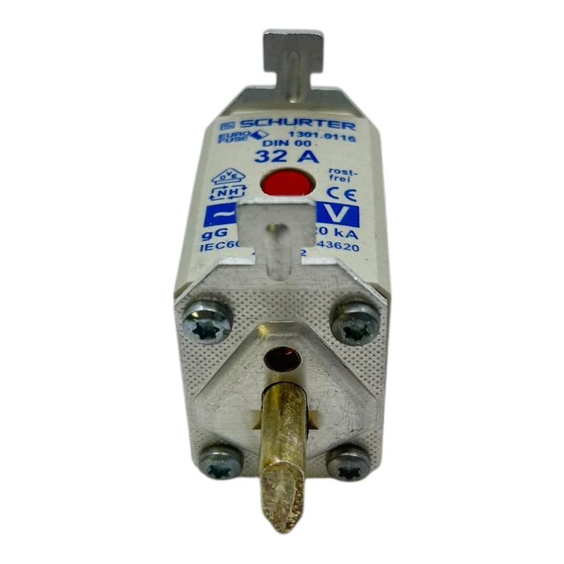 Schurter NH00 Sicherung 32A 400V gG 120kA rostfrei 1301.0116 Eurofuse VE: 5stk