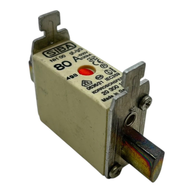 SIBA NH00 Sicherung 80A 500V gL/gG 120kA Korrosionsfest 20 300 13 VE:3stk