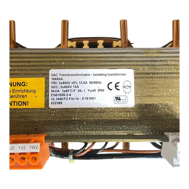 Trenntransformator 9kVA 3AC 3x400V auf 3x400V 13A 16650A Transformator Industrie